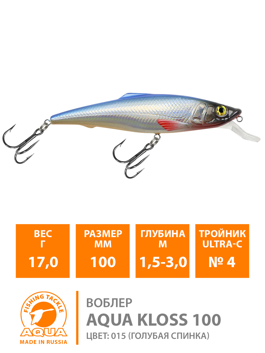 Воблер AQUA KLOSS 100mm