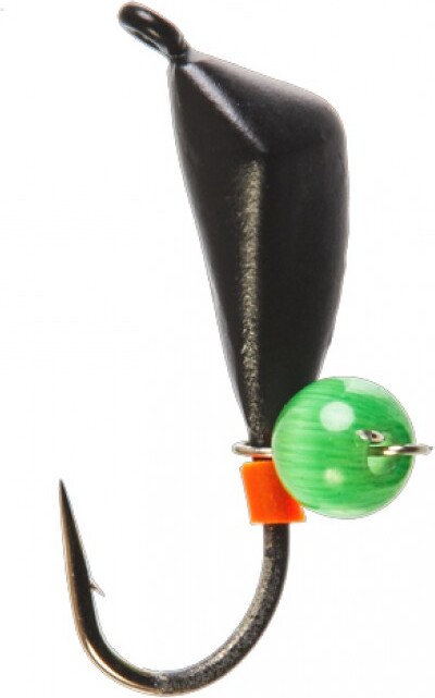 картинка Мормышка вольфрамовая Lucky John Дрейссена с петелькой и бисером кошачий глаз 040 Green от магазина Одежда+
