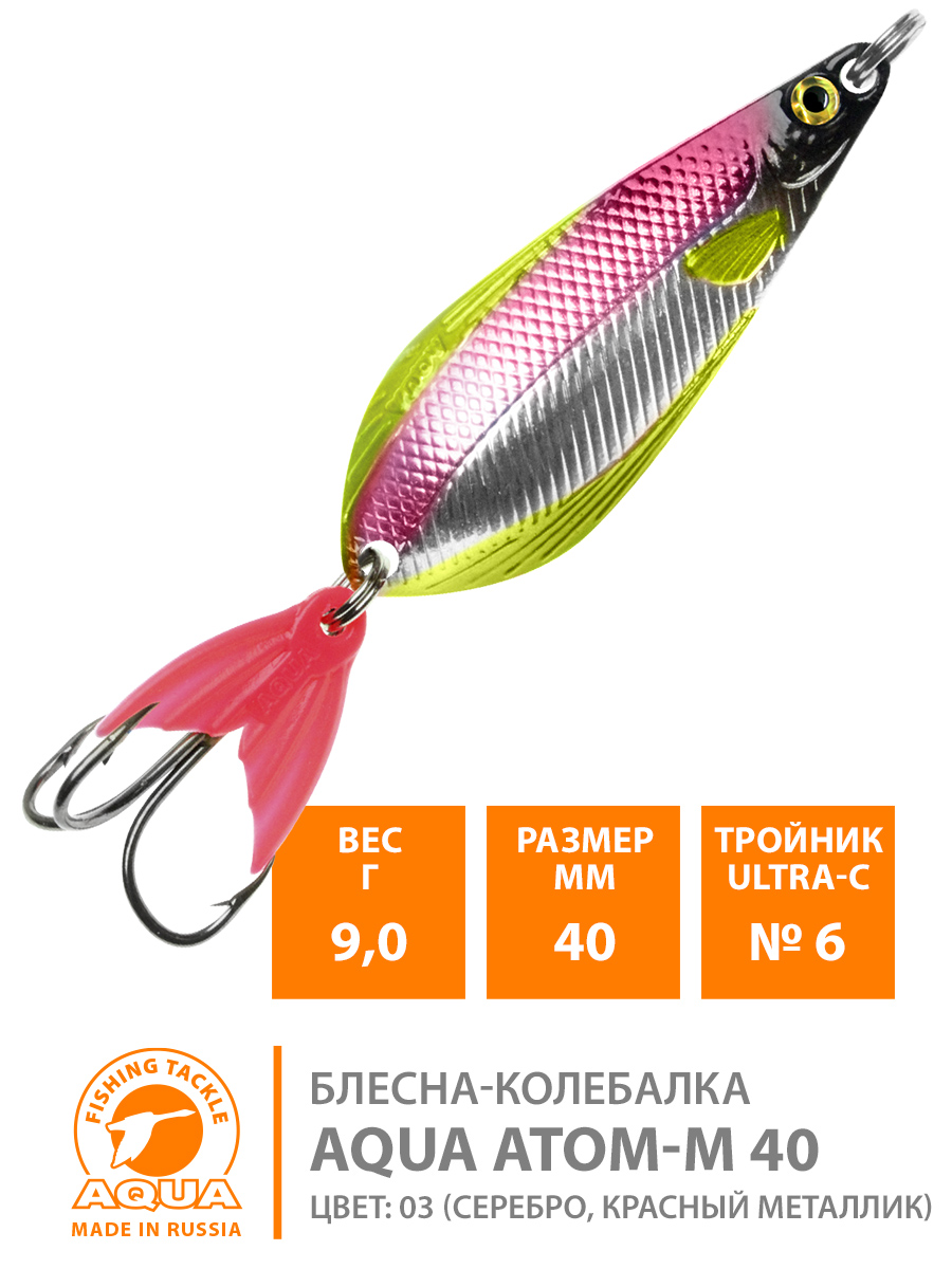 Блесна-колебалка AQUA Атом M