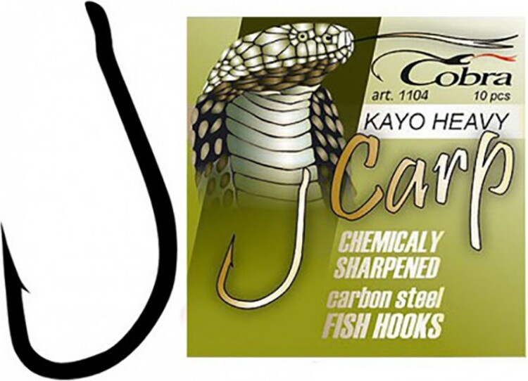картинка Крючки Cobra Carp Kayo Heavy 1104NSB 10шт №001/0 от магазина Одежда+