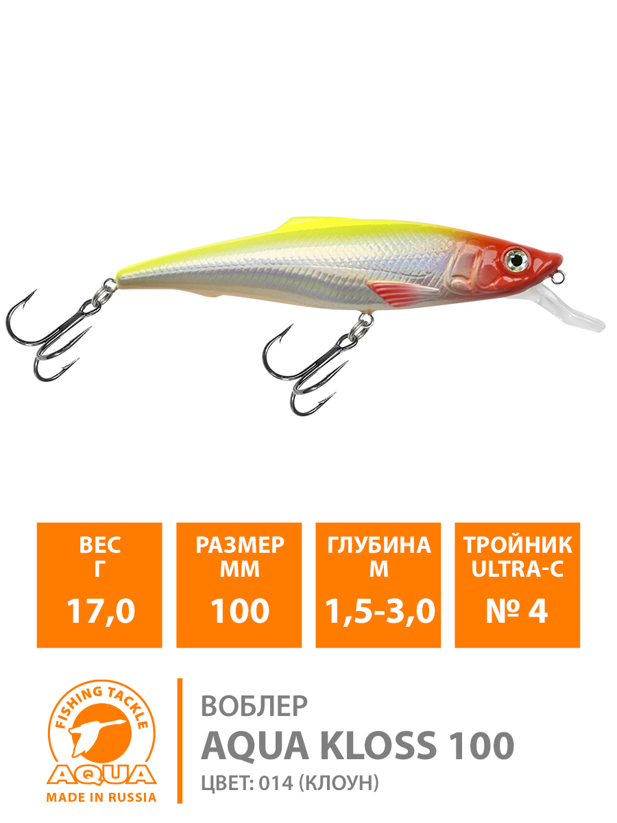 Воблер AQUA KLOSS 100mm
