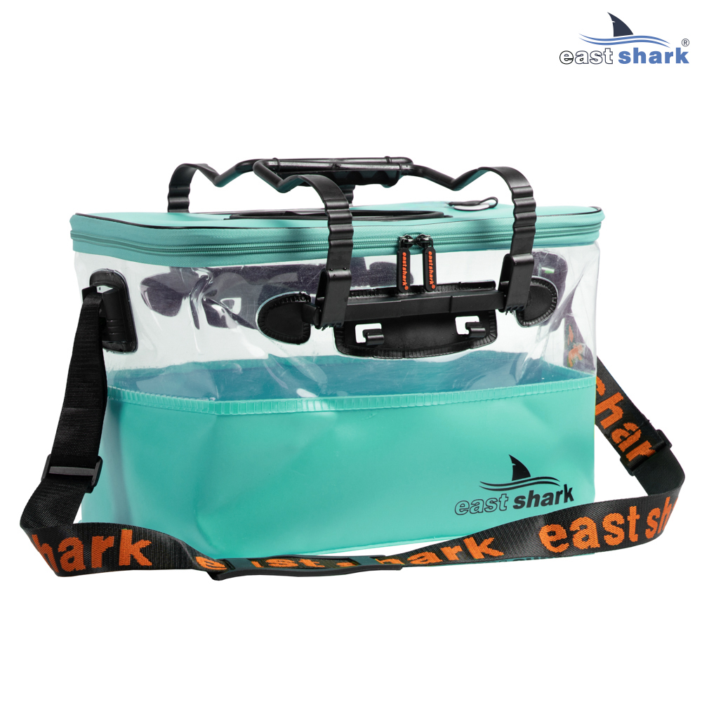 Мягкое ведро для живца EastShark ME 50*28*29 см бирюзовое