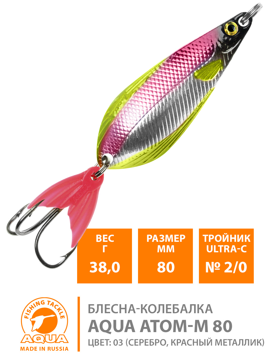 Блесна-колебалка AQUA Атом M