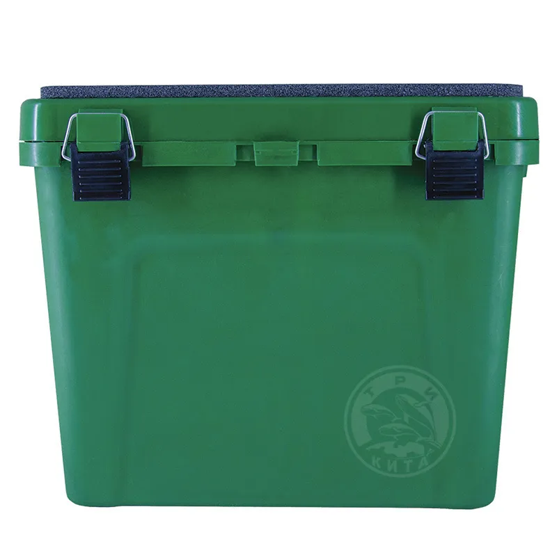 Ящик зимний зеленый малый ТРИ КИТА (4 отделения для приманок) (310*360*240)