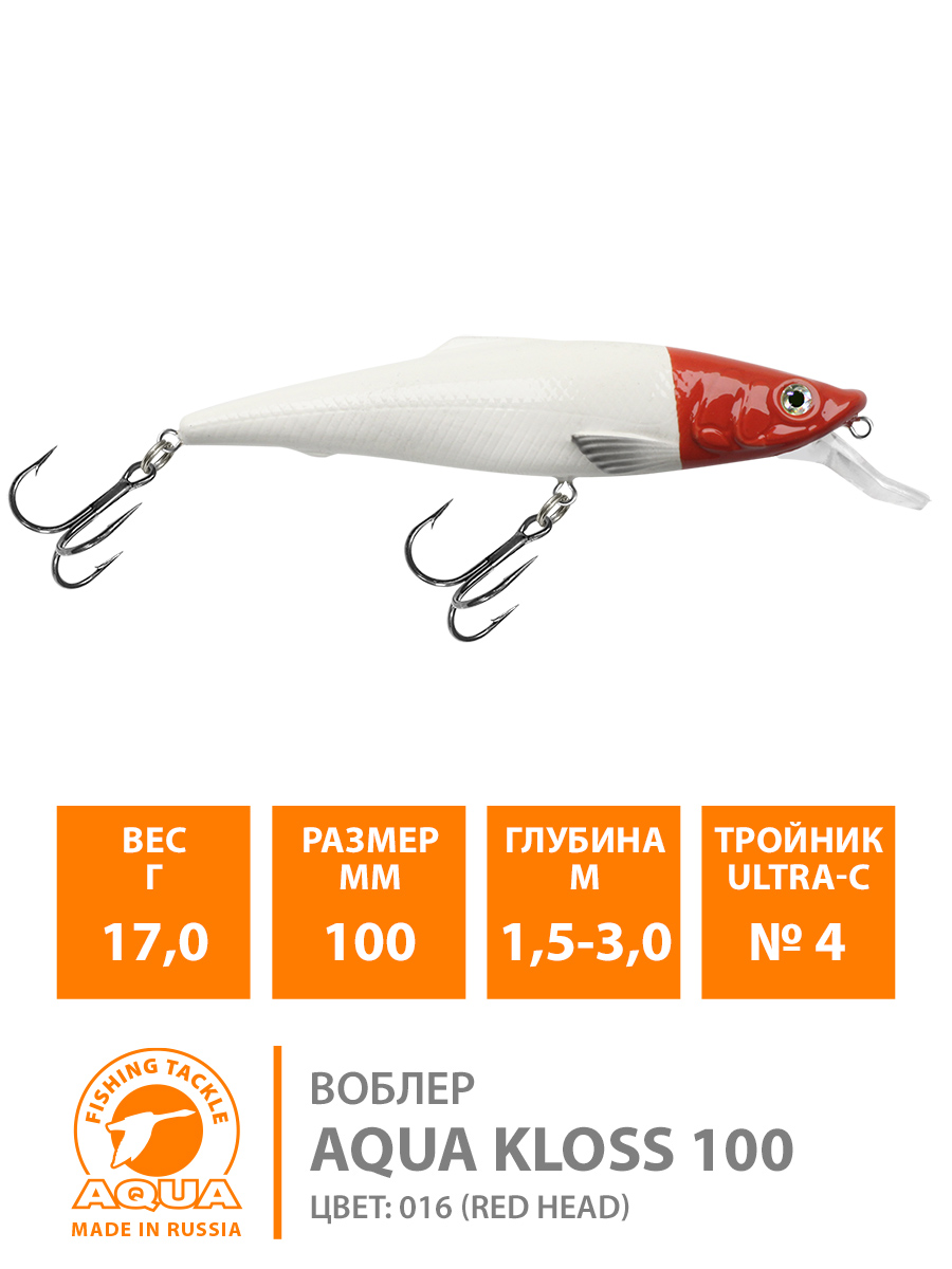 Воблер AQUA KLOSS 100mm
