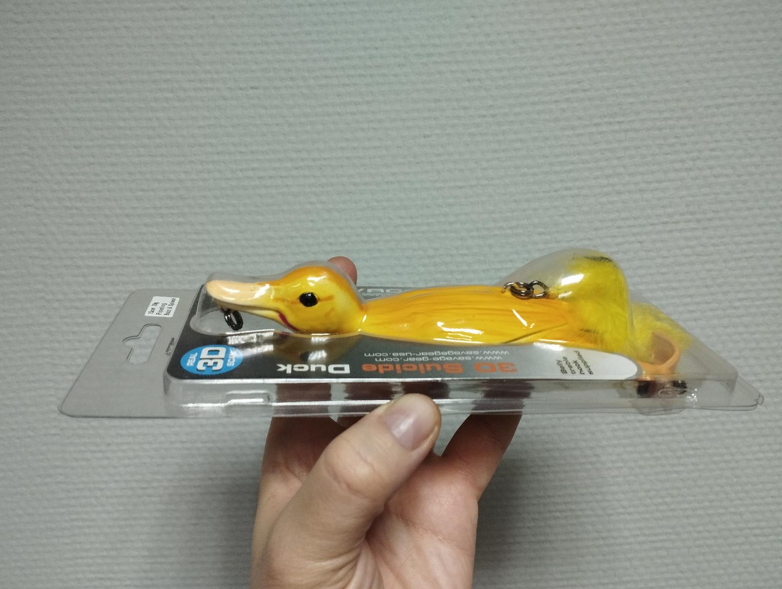Воблер Savage Gear 3D Suicide Duck 150 Floating Yellow 15см, 70г, плавающий, поверхностный