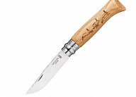 Нож Opinel Engraved "Заяц", дуб