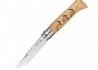 Нож Opinel Engraved "Олень", дуб